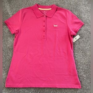 Talbots Pink Dragonfly Polo